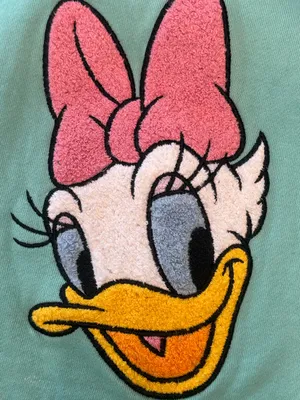 Disneyland Resort Daisy Duck Embroidered Mint Green Crewneck Sweatshirt Medium thumbnail 3