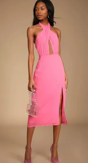 NWT Lulu’s Midi Dress thumbnail 1