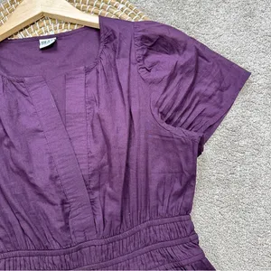 Bila77 Women’s Kelsey Maxi Dress Sleeveless Smocked Tiered V-Neck in Purple S thumbnail 5