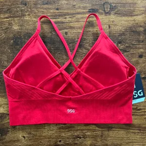 Dick's Sporting Goods Red Ribbed Lightly Padded Strappy Back Sports Bra thumbnail 8