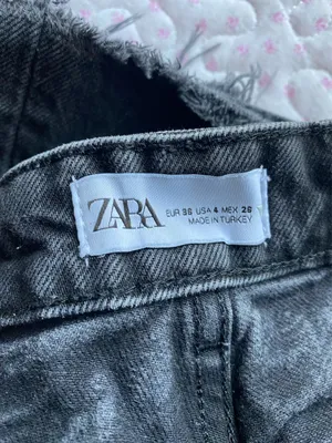 ZARA Black Jeans High-Rise Straight Leg thumbnail 3