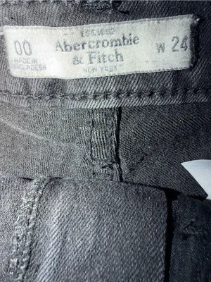 Abercrombie & Fitch Black Distressed Denim Cutoff Shorts thumbnail 5