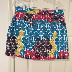 Slazenger Womens Golf Skort Colorful‎ Geometric Skirt Pickleball Tennis Size 8 thumbnail 4