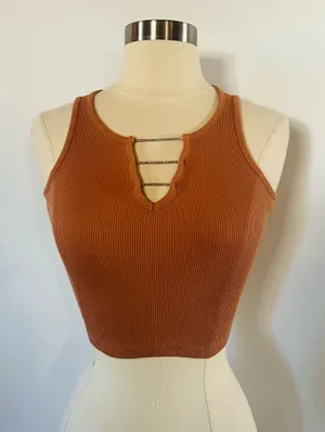 Urban Nation Ribbed Crop Top thumbnail 1