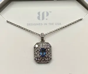 Bomb Party Necklace RBP4375 “Doesn’t Get Better Than This” CZ on Rhodium NWT thumbnail 1