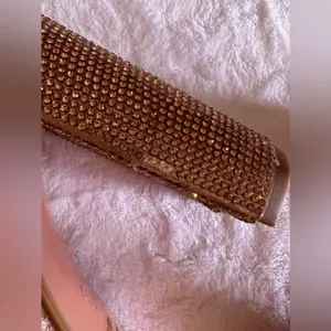 Bella Luna STAN Nude Champagne Bright Rhinestone Chunky Platform Mary Jane Heels thumbnail 10