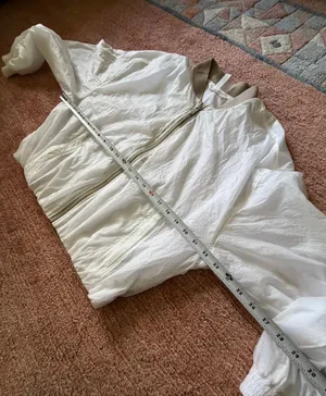 Athleta White Lightweight Cropped Bomber Jacket Full Zip Women’s M thumbnail 5