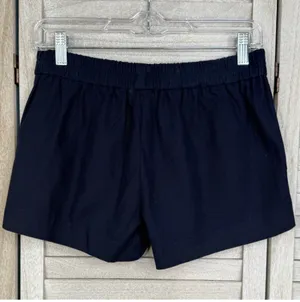 J CREW 100% Cotton Pull On Shorts 100% Navy-00 thumbnail 2
