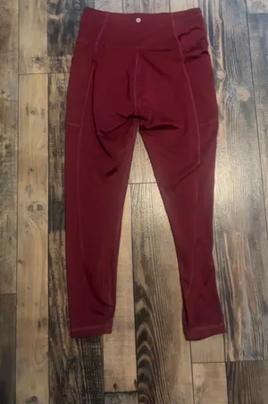 Victoria's Secret High-Waisted Burgundy Leggings thumbnail 4