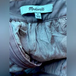 Madewell Pink Silk Blend Crushed Velvet Mini Skirt Sz 8 Pleated Night Out thumbnail 4