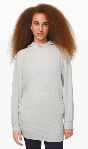 Lululemon Seek Stillness Hoodie in Heathered Core Ultra Light Grey M/L thumbnail 1