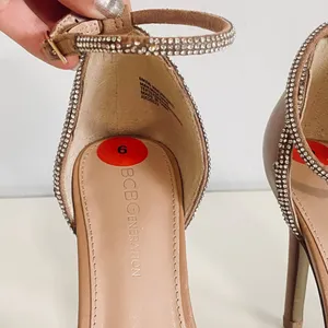 BCBGeneration Tan and Silver Strappy Heels thumbnail 9
