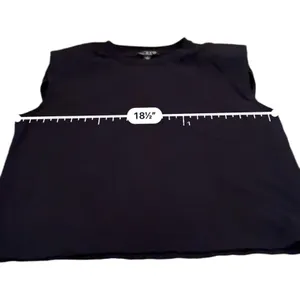J. Crew Black Sleeveless Padded Shoulder Muscle Tee Shirt Sz‎ S thumbnail 4