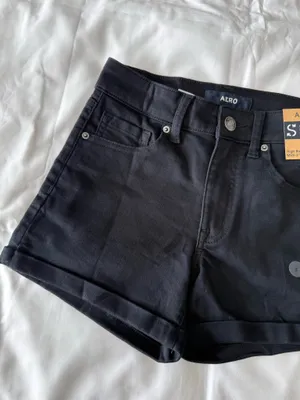 Black Seriously Stretchy High-Rise Midi Shorts thumbnail 2