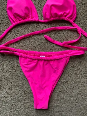 Pink Two Piece Bikini Size XL thumbnail 6