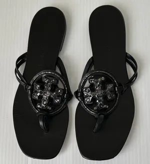 Tory Burch Jeweled Miller Sandals Perfect Black, 9.5 thumbnail 1