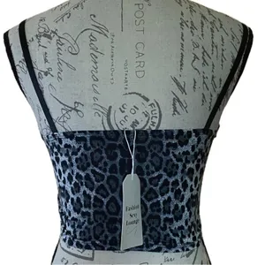 Animal Print Black White Tank Top Size Medium thumbnail 2