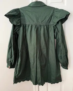Farm Rio Collared Button Front Shift Mini Dress, Size S thumbnail 9