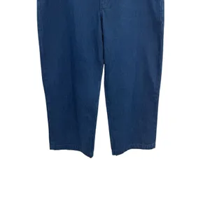 Abercrombie Mid Rise Trouser Jeans Wide Leg Dark Wash Denim‎ Women's 34/18S NWT thumbnail 3