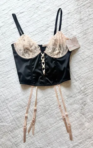 VINTAGE Y2K J.Lo Corset Bra Bustier Top Large NEW Deadstock thumbnail 1