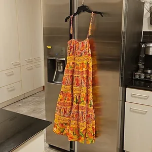 💕FARM RIO💕 Mixed Fruits Paradise Midi Dress ~ Small S NWT thumbnail 11