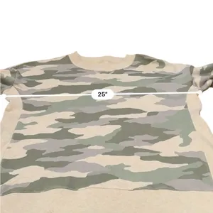 Aerie Good Vibes Oversized Gray Green Camo Print Long Sleeve Sweater Sz‎ M thumbnail 7