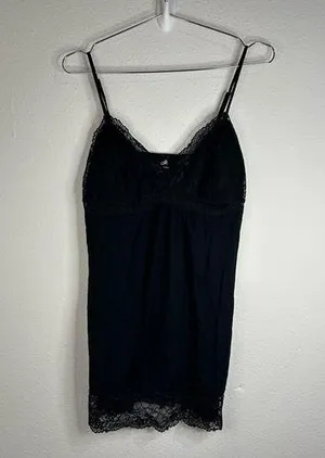 Jaclyn Smith Black Lace Trim Slip Dress - Size Small thumbnail 1