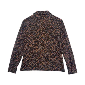 J McLaughlin Catalina Cloth Top Womens Medium Brown Black Button Up Tiger Safari thumbnail 2