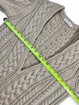 Isabel Marant Etoile Cable Knit Wool Zip Cardigan Sweater thumbnail 10