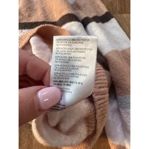 Urban Outfitters Striped Knit Sweater Women's Small‎ Crew Neck Long Sleeve Beige thumbnail 5