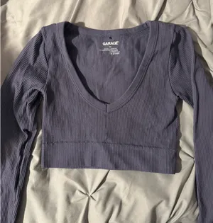 Purple Garage Top Long Sleeve Crop thumbnail 1