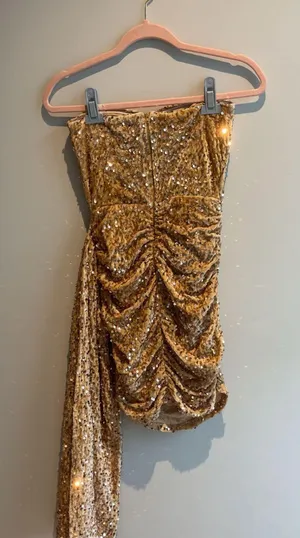 The Pants Store Gold sequin dress thumbnail 4