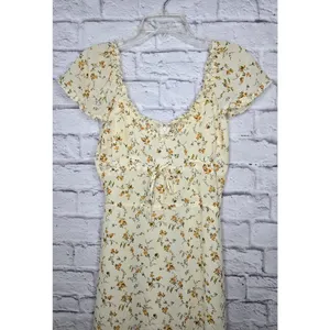 Dex Sweatheart Floral Boho Smocked Midi Sundress medium. thumbnail 3