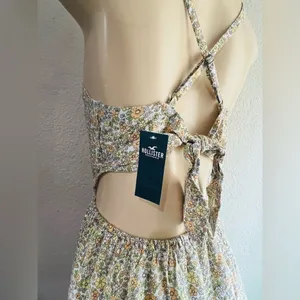 Hollister women’s bohemian sexy maxi floral print dress size Med NWT thumbnail 10