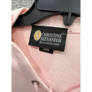 Christine Alexander Women Tracksuit L Pink Y2K Rhinestone Crown Hoodie Pants Set thumbnail 6
