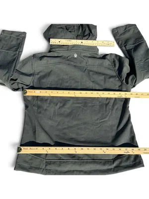 Little Donkey Andy Women’s Hooded Softshell Jacket Gray Solid Logo Sz S thumbnail 4