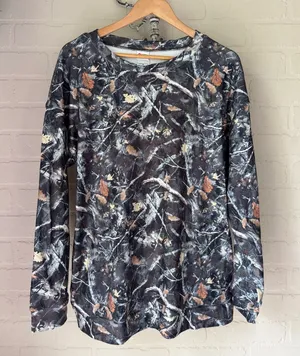 Long Sleeve Camouflage Print super soft pockets large NEW Wiholl thumbnail 1