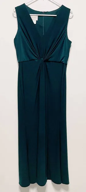 BHLDN Green Sleeveless Draped V-Neck Maxi Dress thumbnail 1