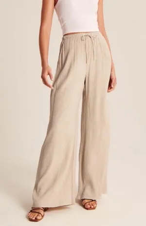 Abercrombie Crinkle Tie Waist Pants *short thumbnail 1