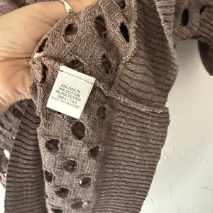 Studio Y Y2k Small Brown Short Sleeve Open‎ Knit Pullover Going Out Top thumbnail 6