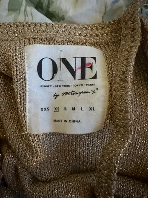 One By One Gold Knit Mini Dress thumbnail 3