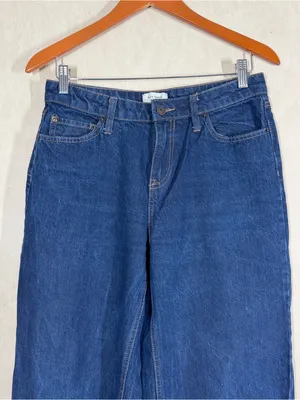 Kate Spade X Target Women’s High Rise Straight Leg Wide Cuff Jeans Dark Wash 6 thumbnail 4