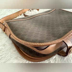 Celine‎ Brown Macadam Crossbody Bag Handbag thumbnail 8
