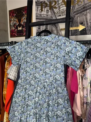 Hyacinth House Ellie Blue Multi Floral Zip Front Mini Dress Womens XS EUC thumbnail 11