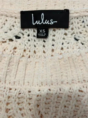 Lulus Just Warming Up Cream Chenille Loose Knit Sweater Size XS thumbnail 5