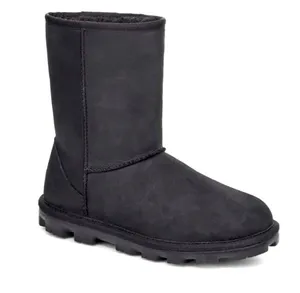 UGG Essential Short Leather Boot Sz 10 Black Water Resistant thumbnail 1
