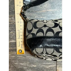 Coach Signature C Canvas Legacy Trim Hobo Shoulder Bag Purse Cosmetic 41642‎ Y2K thumbnail 8