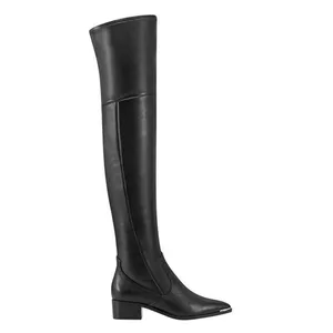Marc Fisher LTD Black Over The Knee Boots Metal Tip Detail Size 6.5M NEW thumbnail 3