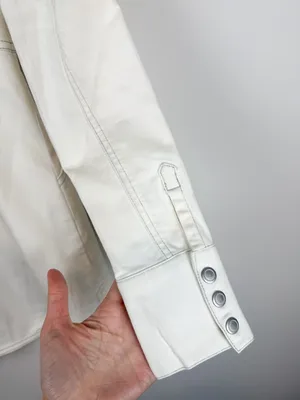 NWT Free People Dynomite Denim White Long Sleeve Mini Shirt Dress Size‎ XS thumbnail 14