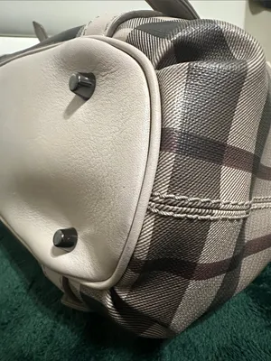 Burberry Northfield Convertible Tote Smoked Check Coated Canvas thumbnail 9